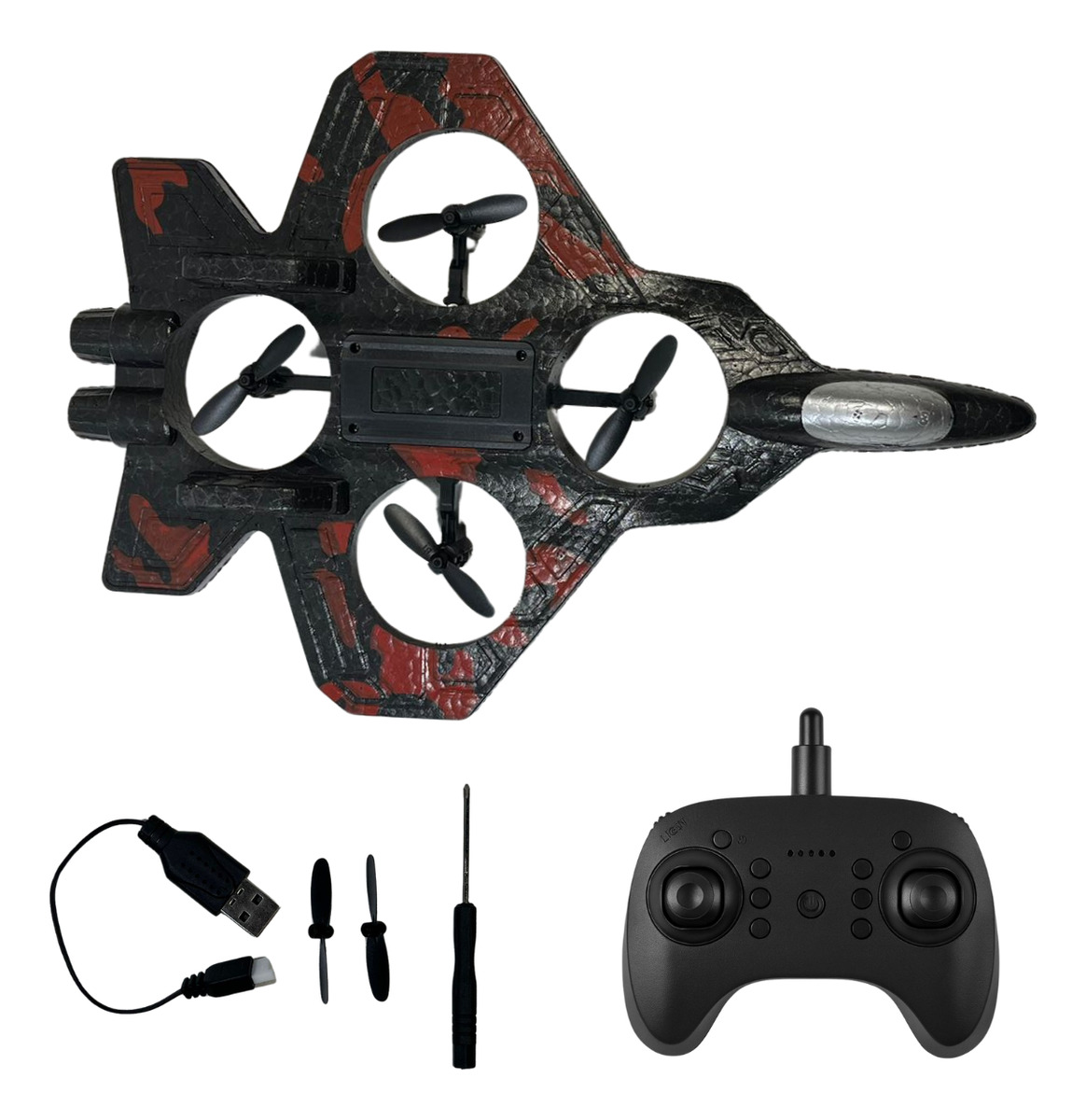Avion Dron Diseño De Combate 360° C/ Control De Juguete: imagen 3