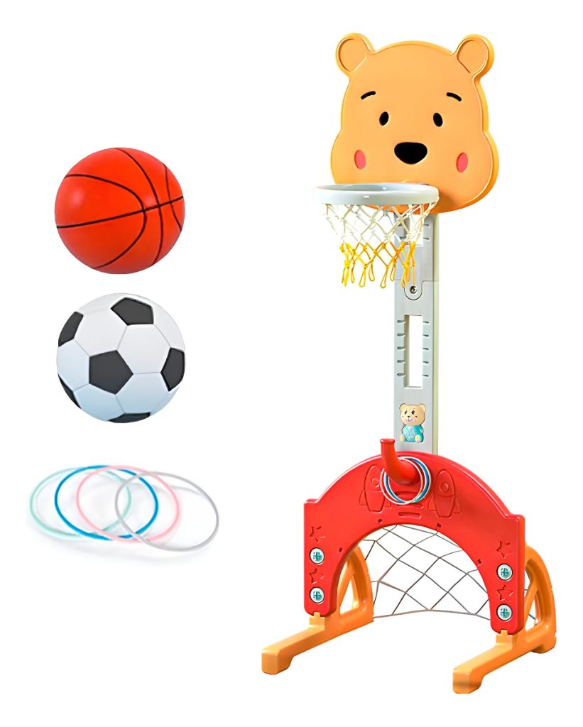 Set Juego Infantil Tablero Basket Arco Fútbol 3en1