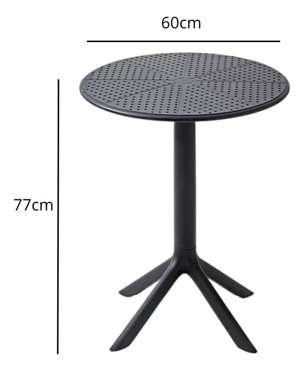 Mesa Redonda De Plastico Pvc Para Jardin Patio Hogar Calidad
