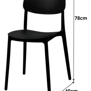 Silla Apilable Plastica Interior/exterior Comedor Calidad: imagen 3