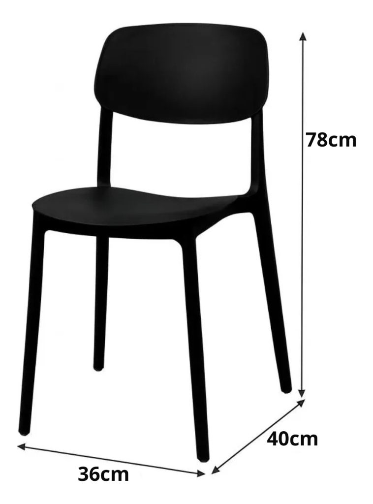 Silla Apilable Plastica Interior/exterior Comedor Calidad