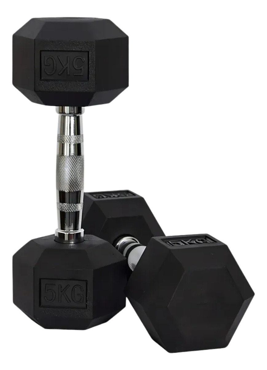 Mancuerna Hexagonal Fija De 5 Kg Pesa Pesas Calidad - Imagen 2