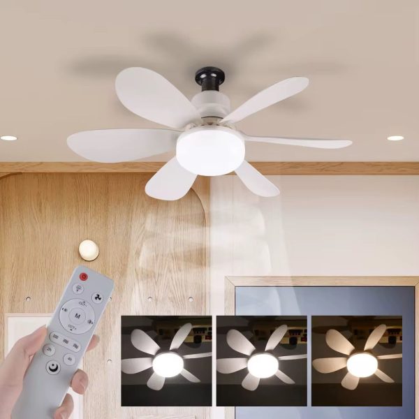Ventilador Lampara Led 6 Aspas Con Control 40w