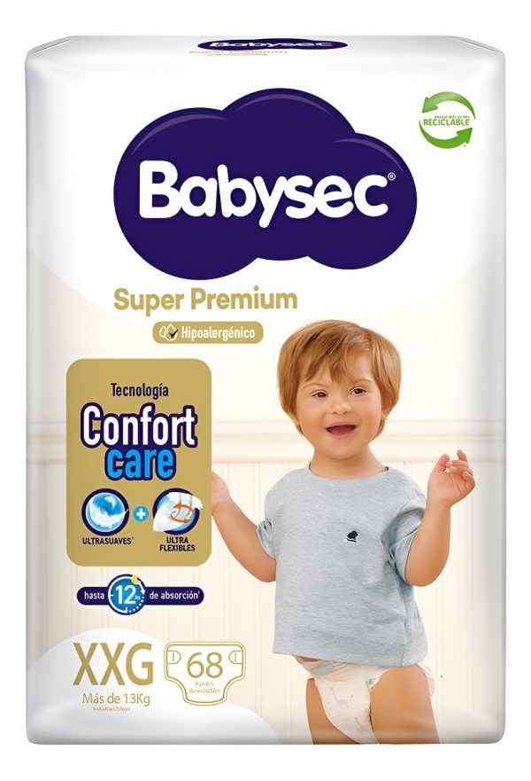 Pañales Babysec Super Premium Xxg 68 Unidades