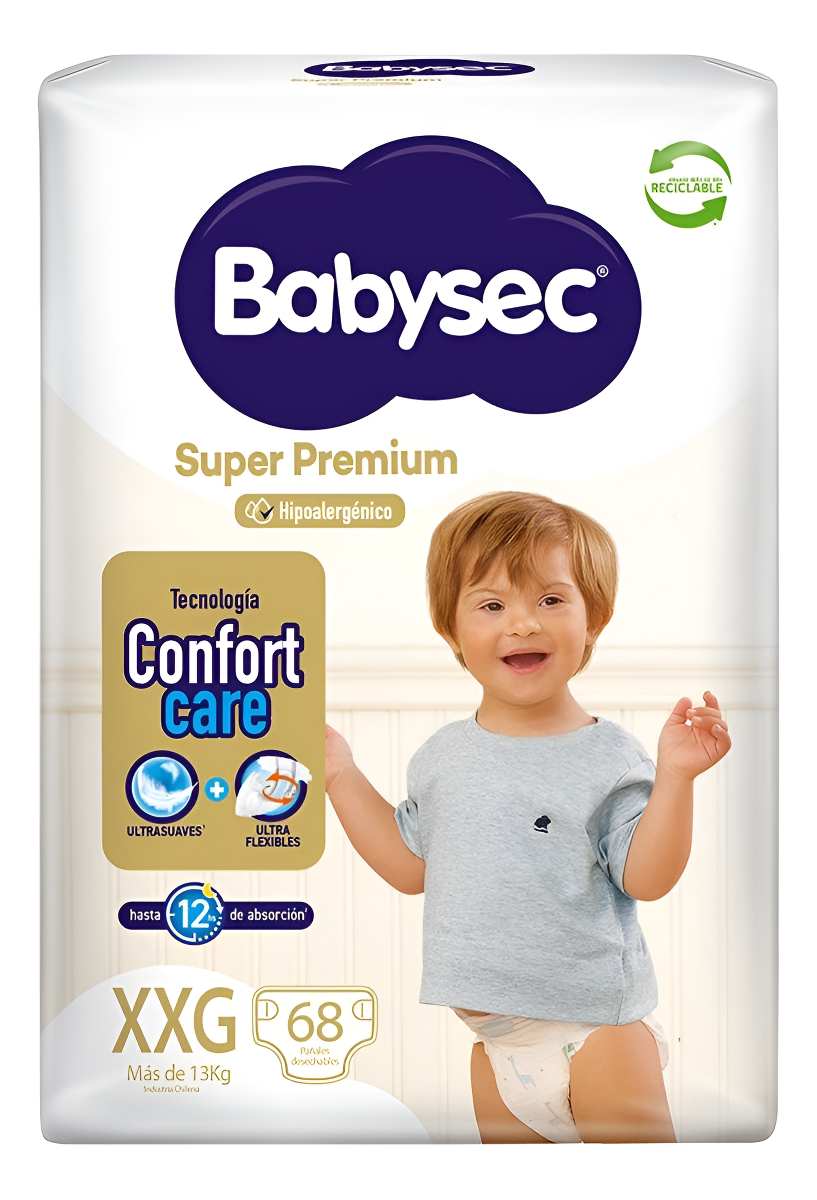 Pañales Babysec Super Premium Xxg 68 Unidades: imagen 1