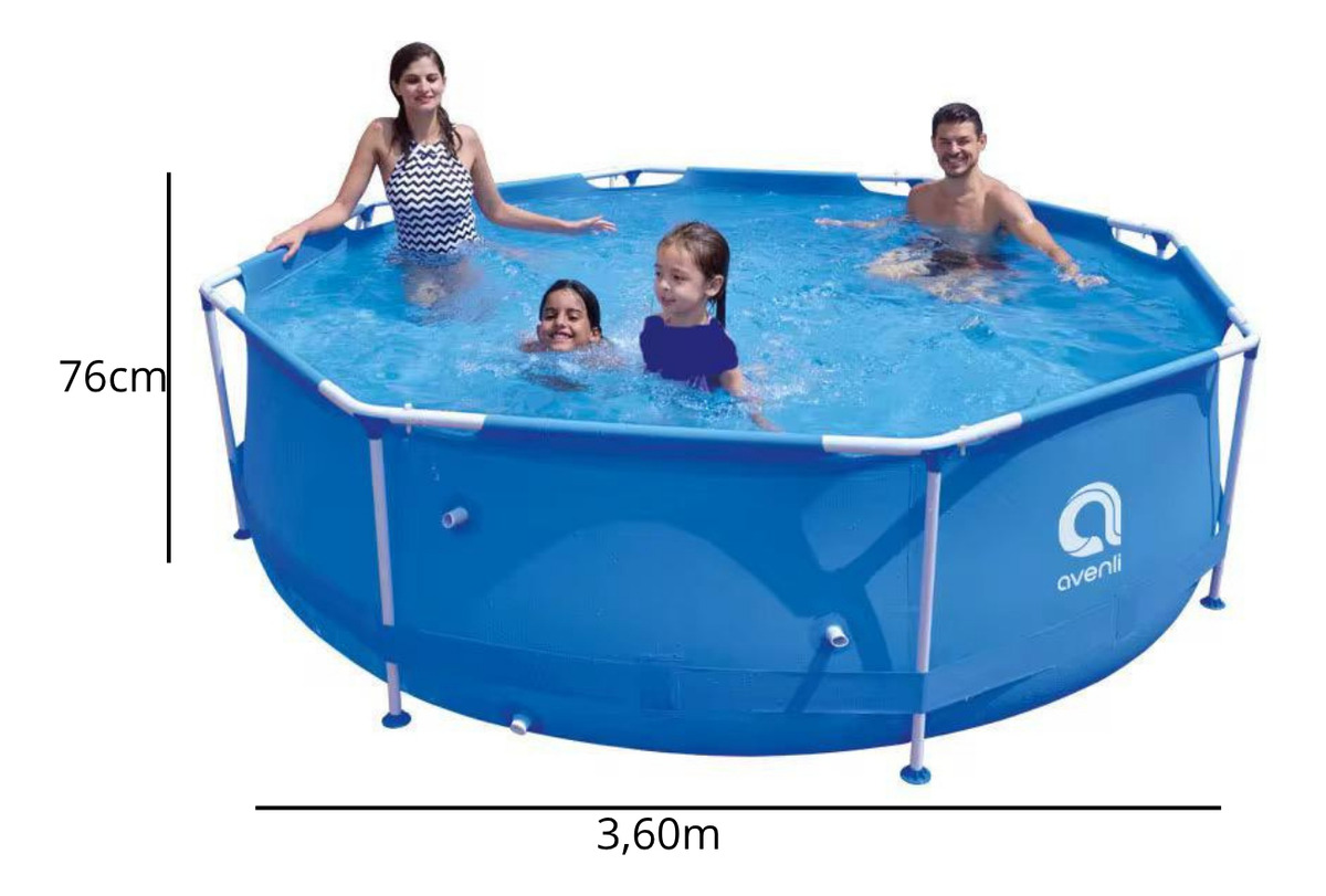 Piscina Estructural 3,60m X 76cm Con Bomba 6125 L Avenli: imagen 4