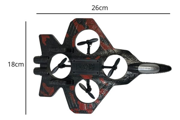 Avion Dron Diseño De Combate 360° C/ Control De Juguete