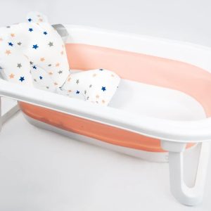 Baño Bañito Plegable Bebés Con Colchón Splash Calidad Rosa Liso: imagen 3
