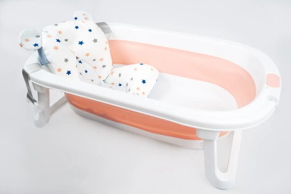 Baño Bañito Plegable Bebés Con Colchón Splash Calidad Rosa Liso