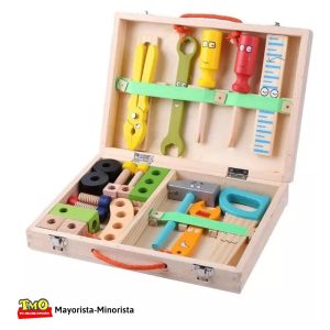 Caja Herramientas Madera Juguete Didactico 35 Piezas: imagen 2
