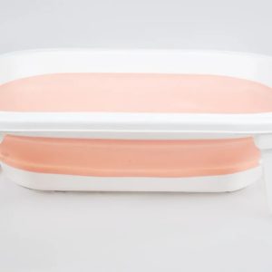 Baño Bañito Plegable Bebés Con Colchón Splash Calidad Rosa Liso: imagen 2