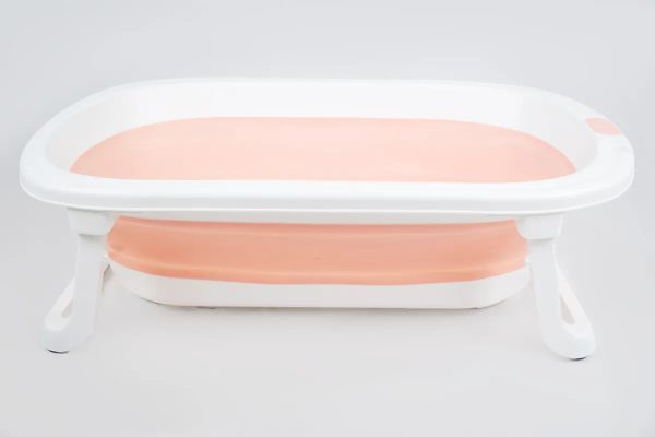Baño Bañito Plegable Bebés Con Colchón Splash Calidad Rosa Liso