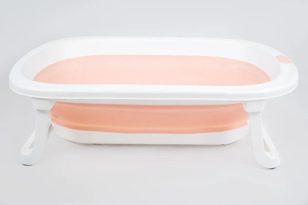 Baño Bañito Plegable Bebés Con Colchón Splash Calidad Rosa Liso: imagen 2