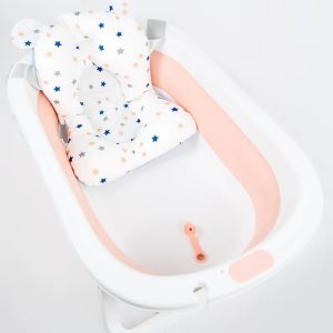 Baño Bañito Plegable Bebés Con Colchón Splash Calidad Rosa Liso