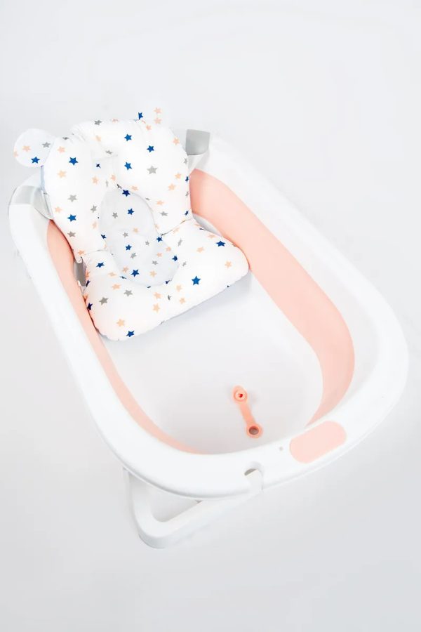 Baño Bañito Plegable Bebés Con Colchón Splash Calidad Rosa Liso