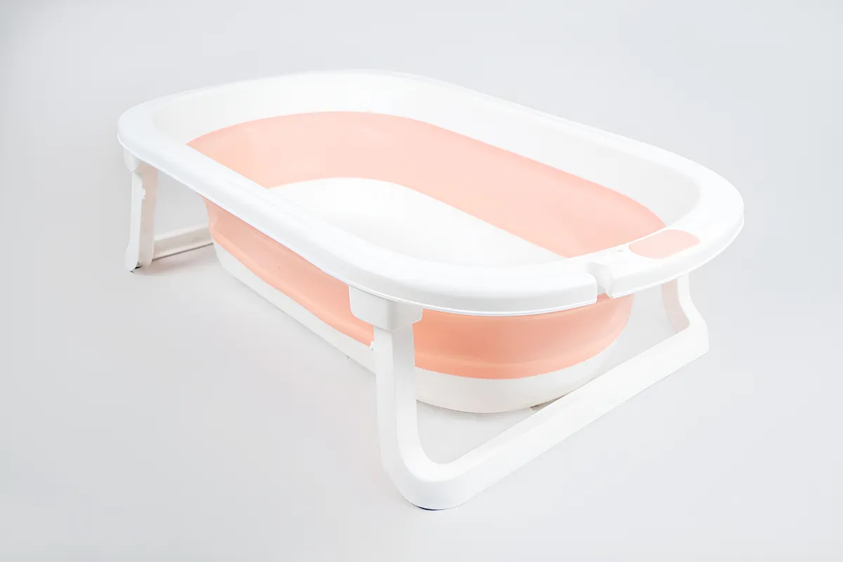 Baño Bañito Plegable Bebés Con Colchón Splash Calidad Rosa Liso: imagen 4