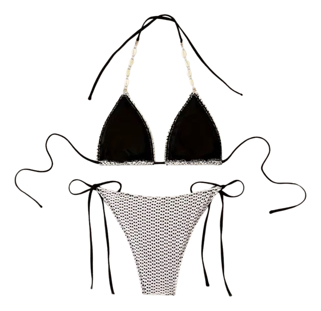 Bikini Malla Dama Dos Piezas Traje De Baño Atado - Imagen 3