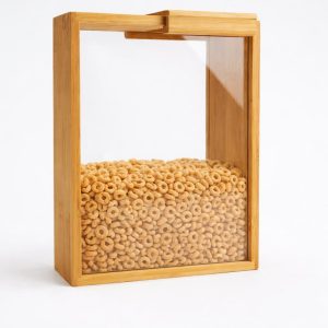Recipiente Organizador Almacenamiento De Alimentos De Bambu