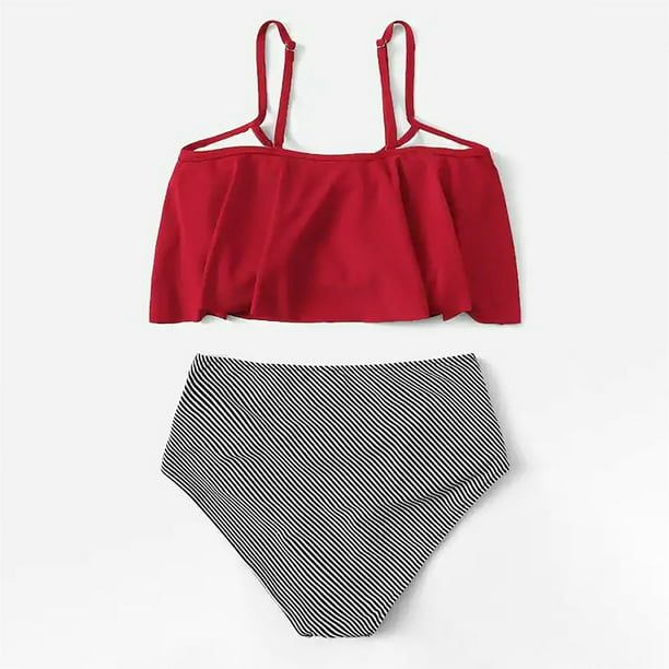 Bikini Malla Tiro Alto 2 Piezas Traje De Baño Dama - Imagen 4