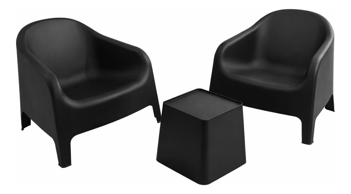 Juego De Jardin Set De 2 Sillones Skarpo Mas Mesa Ratona: imagen 1