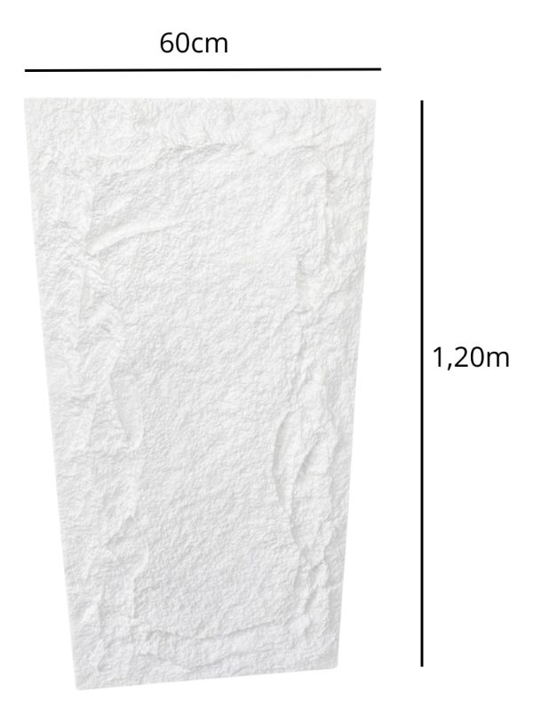 Placas Piedra Pu 1.20x0.60 Cm 60mm Vea! Color Blanco