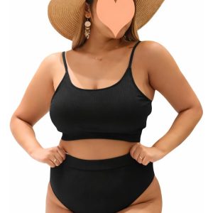 Bikini Malla Tiro Alto Traje De Baño Dama 2 Piezas: imagen 2