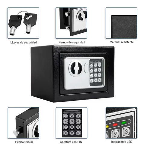 Caja Fuerte De Seguridad Electrónica Codigo Digital Y Llave