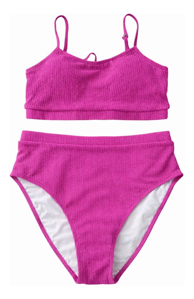 Bikini Malla Tiro Alto Traje De Baño Dama 2 Piezas