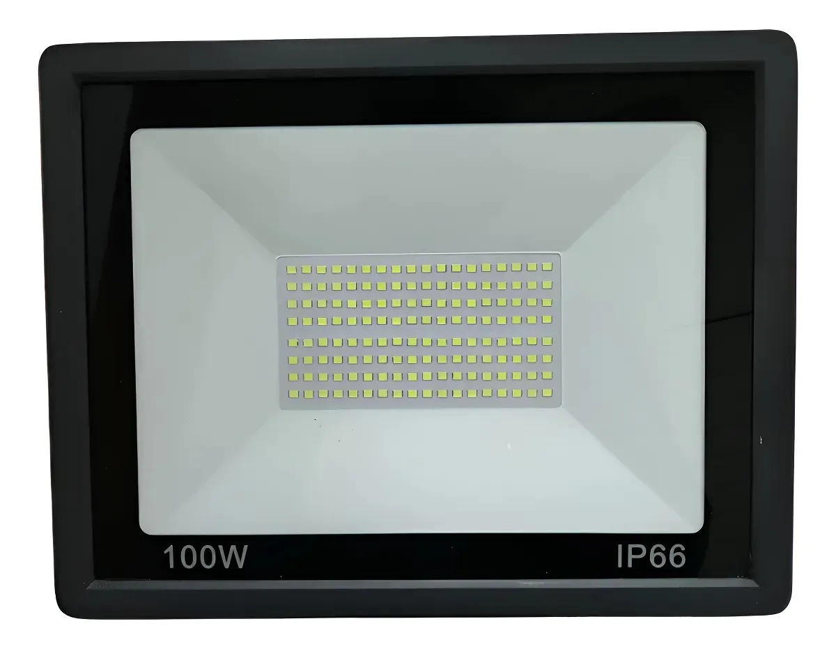 Foco Led 100w Interior Exterior Luminaria Calidad Ip66 Negro Blanco Frío: imagen 1