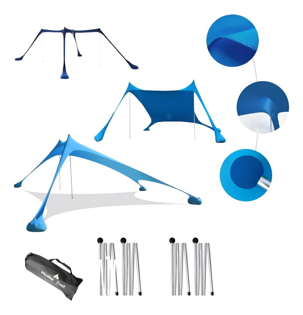 Toldo Gazebo Para Playa Camping Filtro Uv 2 Mastiles