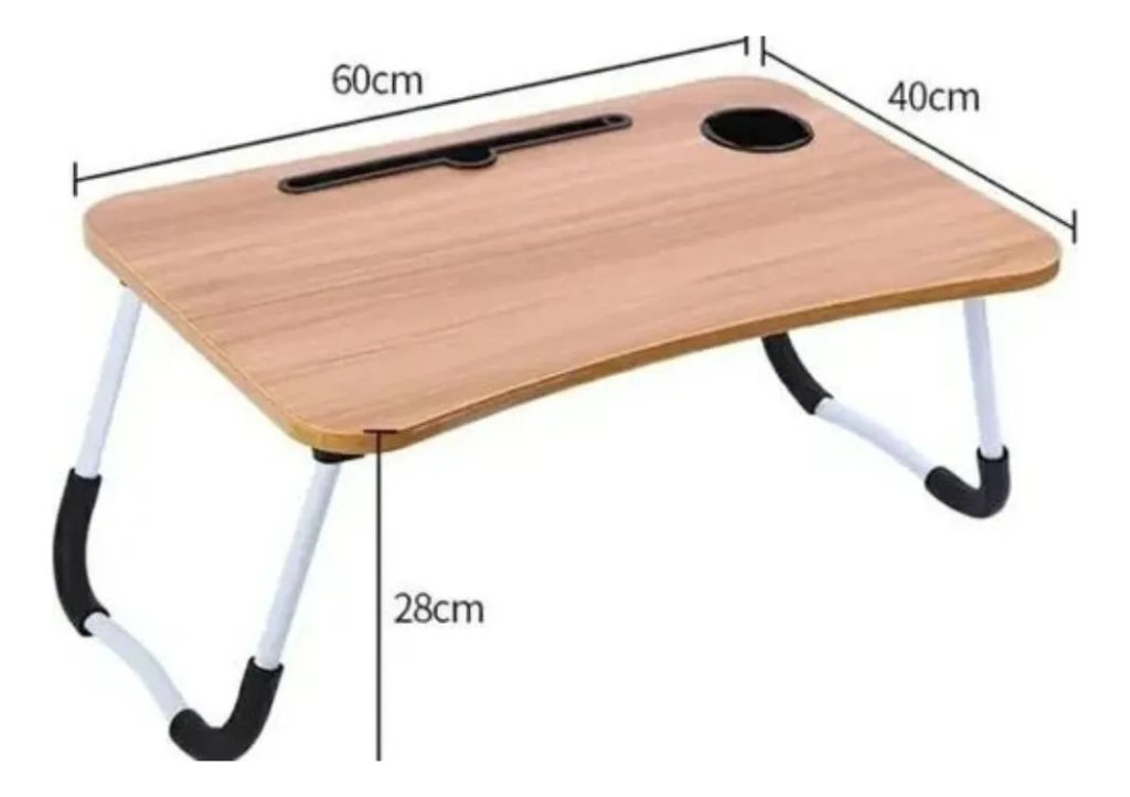 Mesa Portátil Plegable Para Cama Multifuncional De Madera
