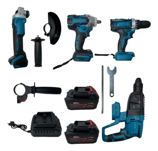 Kit De 4 Herramientas Inalámbrico 2 Baterias Maletín Calidad