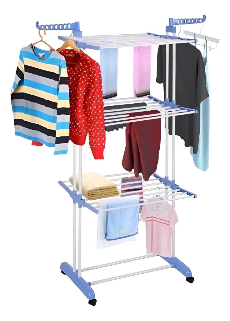 Tendedero Tender Vertical Colgador Ropa 3 Niveles Plegable