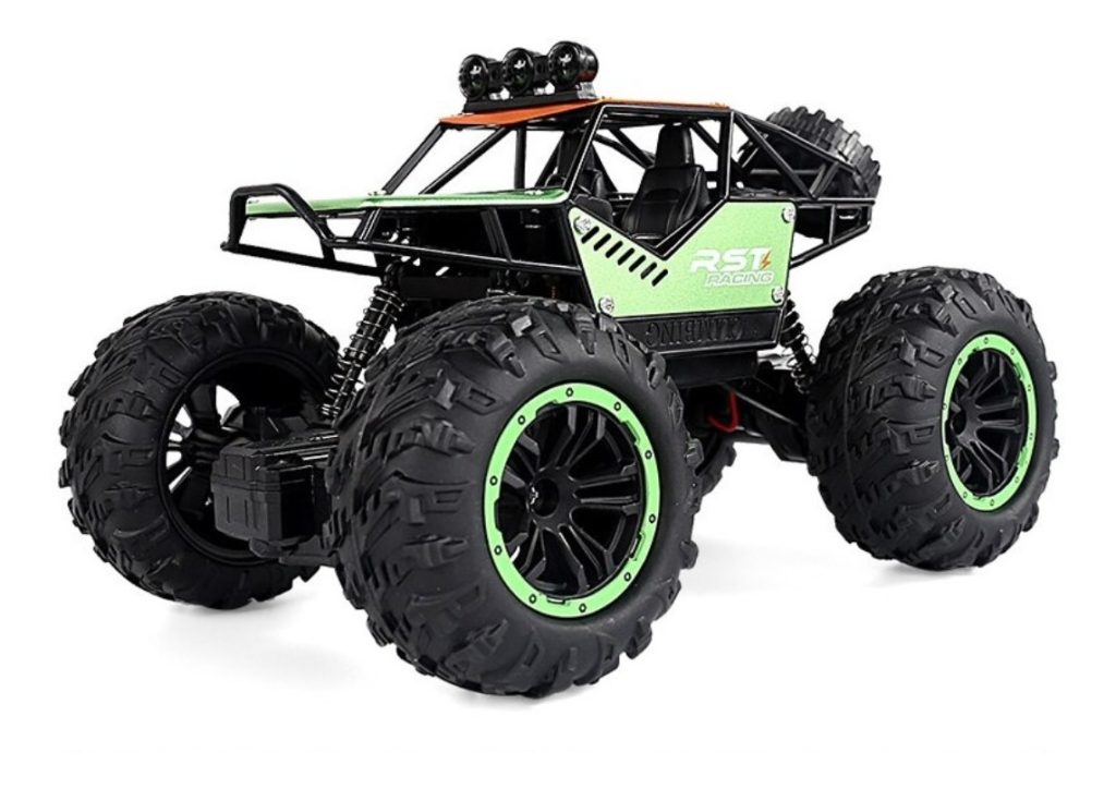 Auto A Bateria Gigante Todo Terreno 4x4 Control Remoto Y Luz