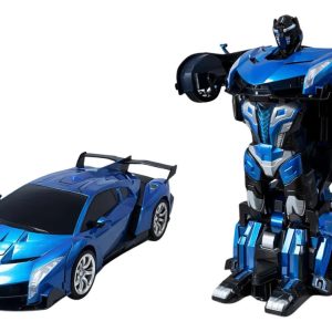 Auto Transformer Gigante 50 Cm Robot Con Luz Y Sonido