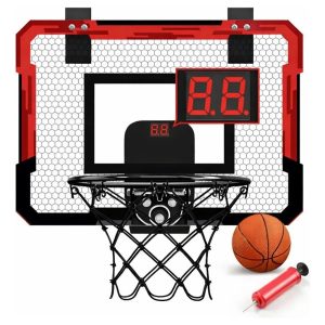 Aro Tablero Basket C/contador Luz Led Portátil + Pelota