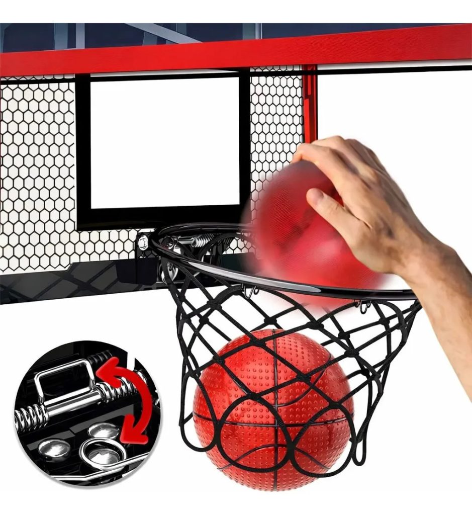 Aro Tablero Basket C/contador Luz Led Portátil + Pelota