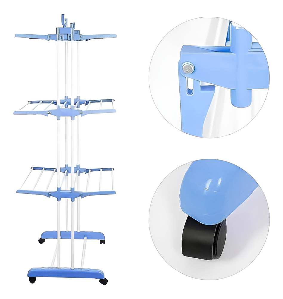 Tendedero Tender Vertical Colgador Ropa 3 Niveles Plegable: imagen 4