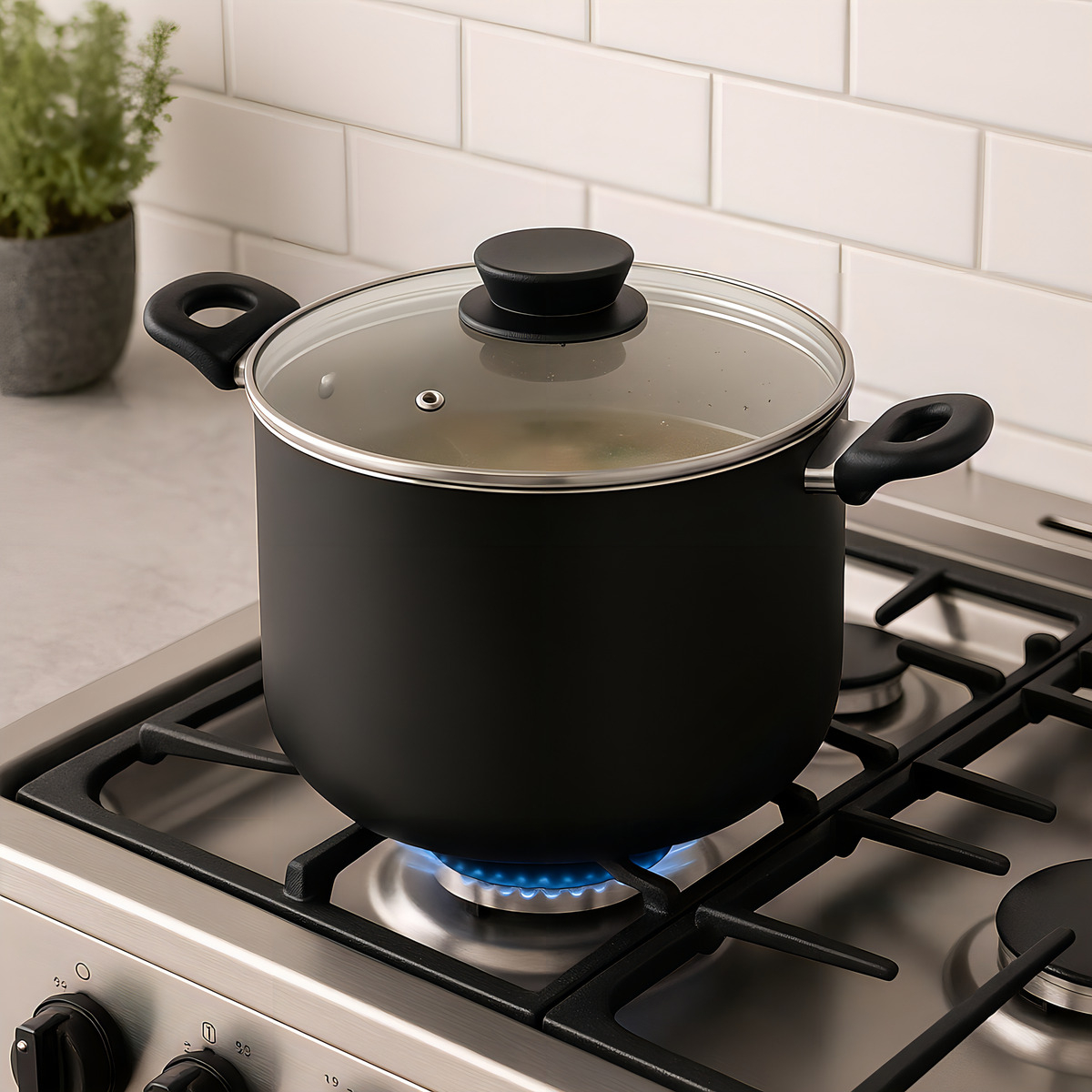 Juego Batería De Cocina Tramontina Antiadherente 9 Pz Linz Color Negro: imagen 2