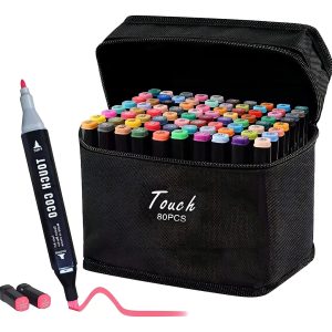 Set De 80 Marcadores Resaltadores Con Doble Punta + Estuche: imagen 10