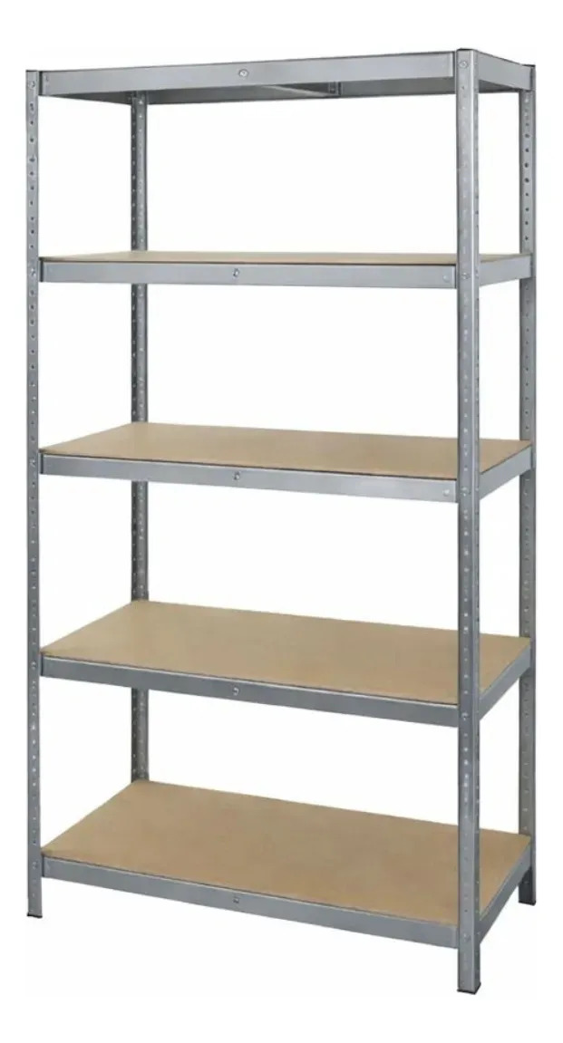 Estanteria Metalica Con Estantes Mdf Industrial Decorativa Gris: imagen 1