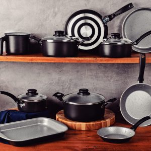 Batería De Cocina Tramontina Turim 20297964 Con 14 Piezas De Aluminio Negro: imagen 3