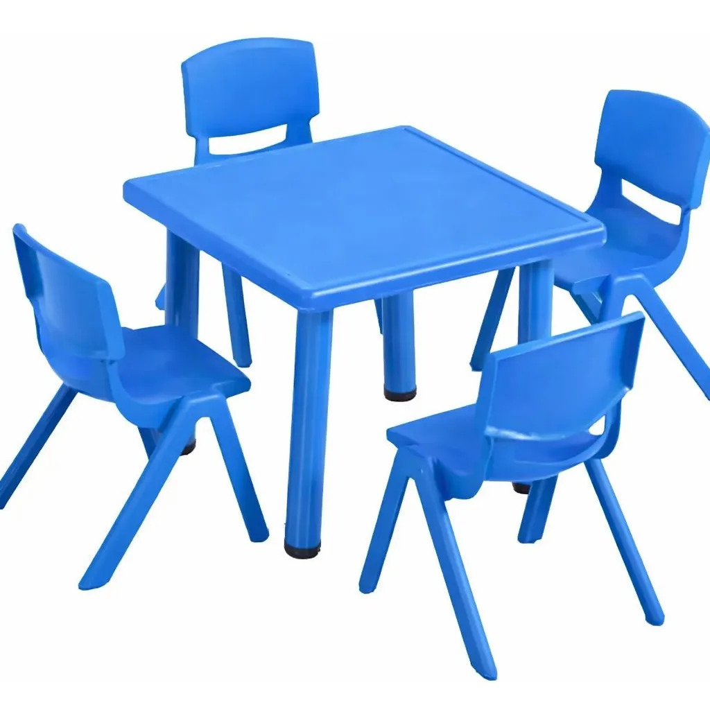 Juego De Mesa Cuadrada + 4 Sillas Infantil Plástico Calidad: imagen 5