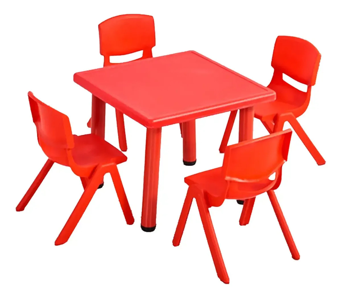Juego De Mesa Cuadrada + 4 Sillas Infantil Plástico Calidad: imagen 1