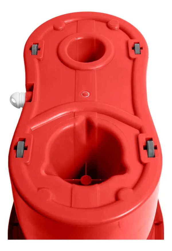 Balde Con Mopa Y Centrifugador De Acero Inoxidable Color Rojo LOi Balde con Mopa