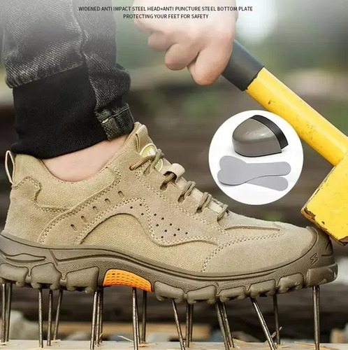 Zapatos Trabajo De Seguridad Cuero Punta De Acero Calidad