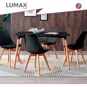 Mesa Comedor Eames Rectangular 120x80 Negro Café: imagen 5