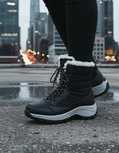 Bota Dama Forrada Corderito De Invierno Impermeables Calidad