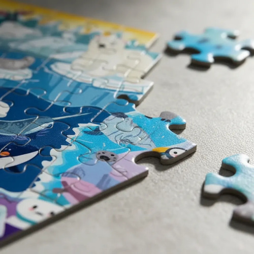 Puzzle Rompecabezas Oso Polar Didactico 96 Piezas Infantil