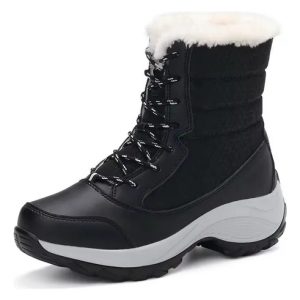 Bota Dama Forrada Corderito De Invierno Impermeables Calidad: imagen 1
